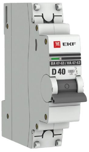 Выключатель автоматический EKF PROxima ВА47-63 1п 40А D 6кА картинка